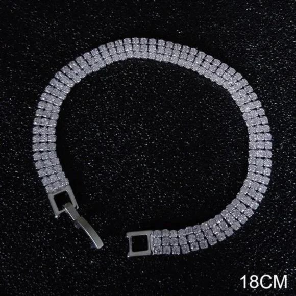 NEW LUXURY S925 DIAMOND SILVER BRACELET, NICE BRACELET, CUTE BRACELET - Picture 5 of 6